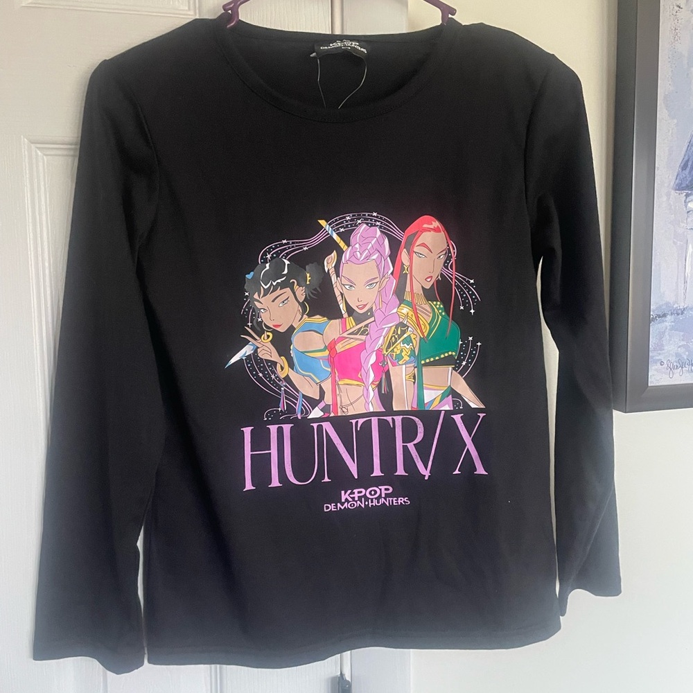 K-Pop Demon Hunters Girls Black Long Sleeve Shirt